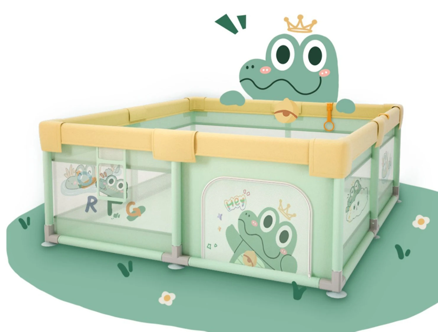 dječji vrtić za igranje, zelene boje, dimenzije 120*160 cm,