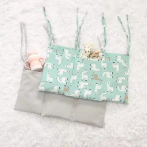 organizator2 Pamučni organizator za dječji krevetić – višenamjenska torba za bebe 🌿