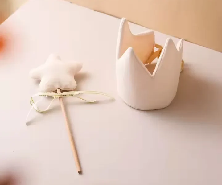 Pamučni rođendanski set za bebe – kruna i čarobni štapić