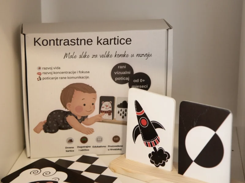 Senzorne kontrastne kartice – personalizirani set za novorođenčad