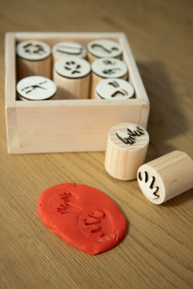 Drveni pečati za plastelin – motivi životinja