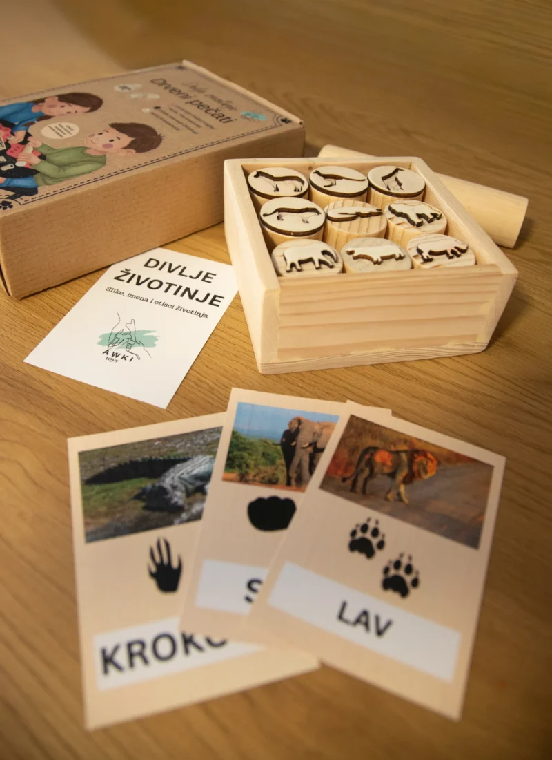 Drveni pečati za plastelin – motivi životinja