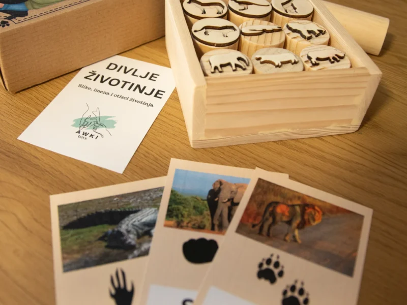 Drveni pečati za plastelin – motivi životinja