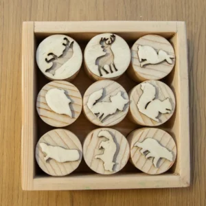 Drveni pečati za plastelin – motivi životinja